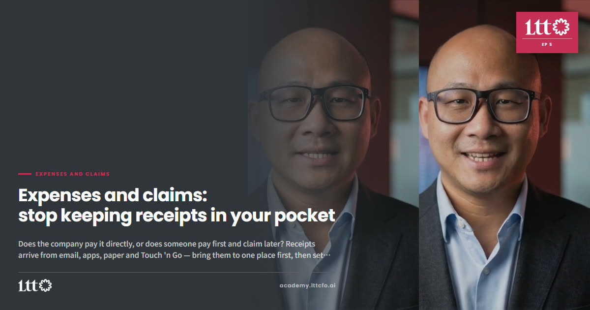 EP5 — Expenses and claims: stop keeping receipts in your pocket