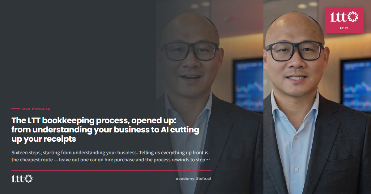 EP14 — The LTT bookkeeping process, opened up: from understanding your business to AI cutting up your receipts