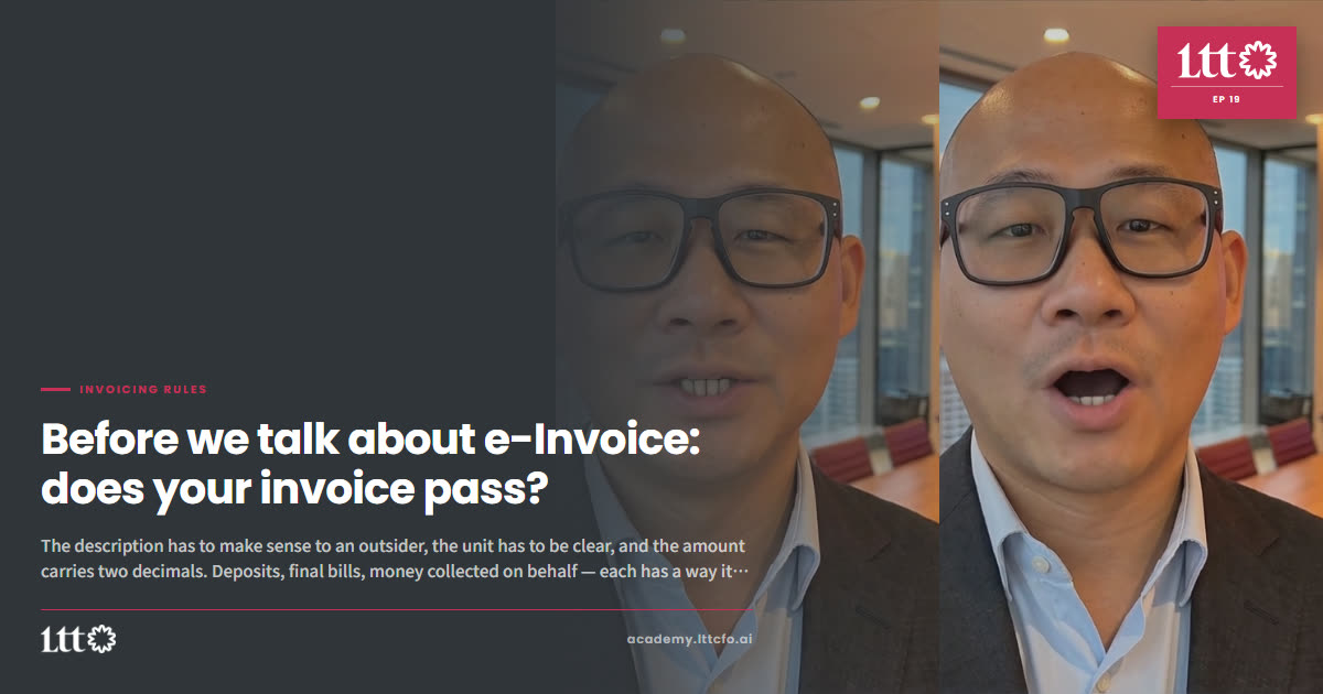 EP19 — Before we talk about e-Invoice: does your invoice pass?