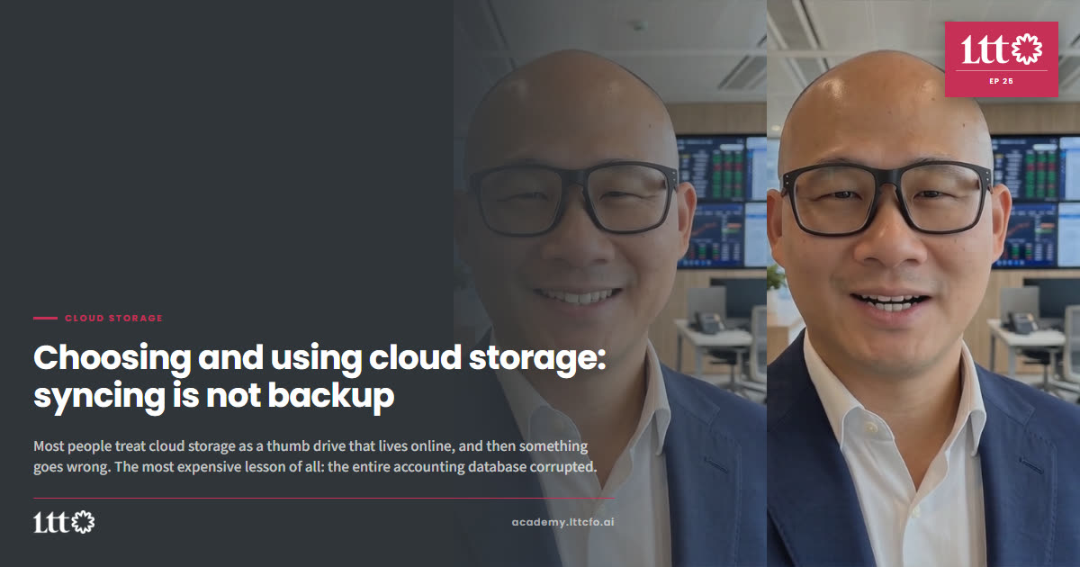 EP25 — Choosing and using cloud storage: syncing is not backup