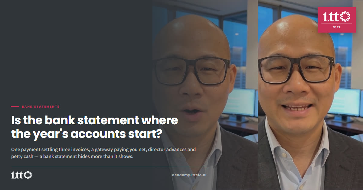 EP27 — Is the bank statement where the year's accounts start?