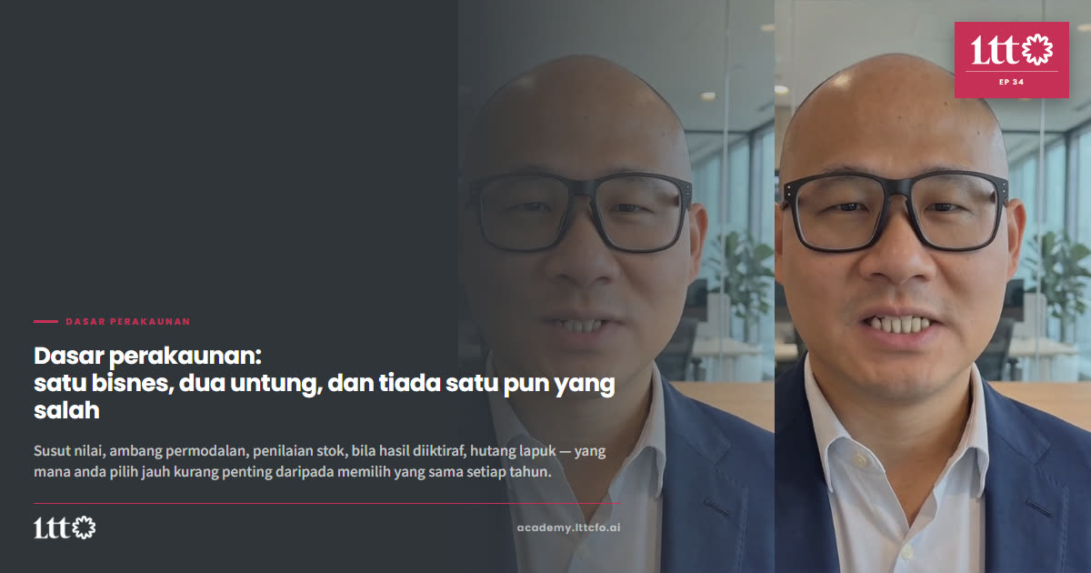 EP34 — Dasar perakaunan: satu bisnes, dua untung, dan tiada satu pun yang salah